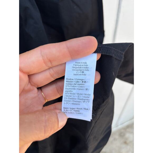 NWT J.Crew Ribbed High Neck Mixed Knit Dress, Black, Sz XL - Picture 4 of 6